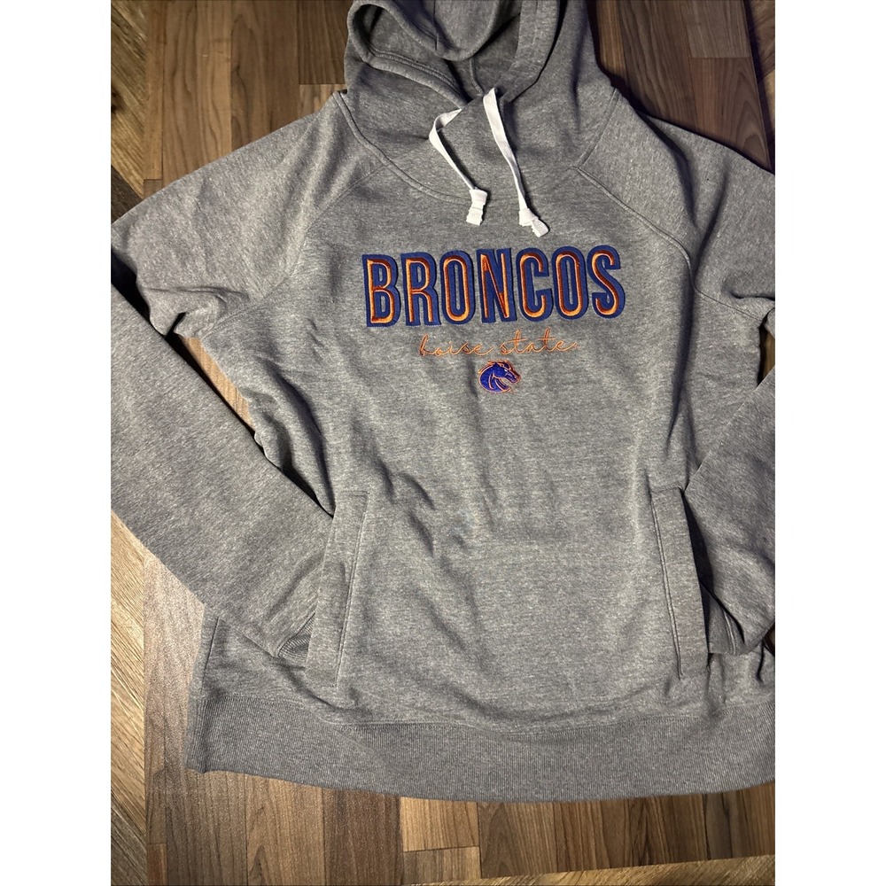 Boise State‎ University Broncos Large Sleeve Hoodie Pullover Sweatshirt Youth L